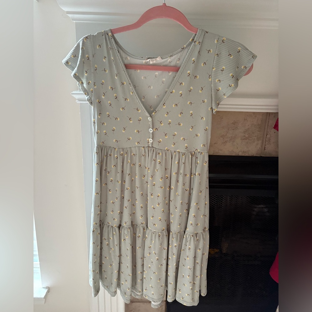 See You Monday Gray Floral Top